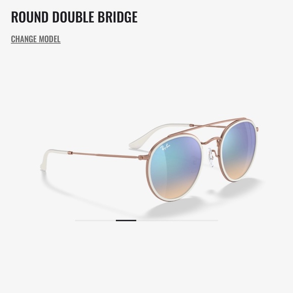 CUSTOMIZED RAY BAN ROUND DOUBLE BRIDGE SUNGLASSES - Picture 3 of 8